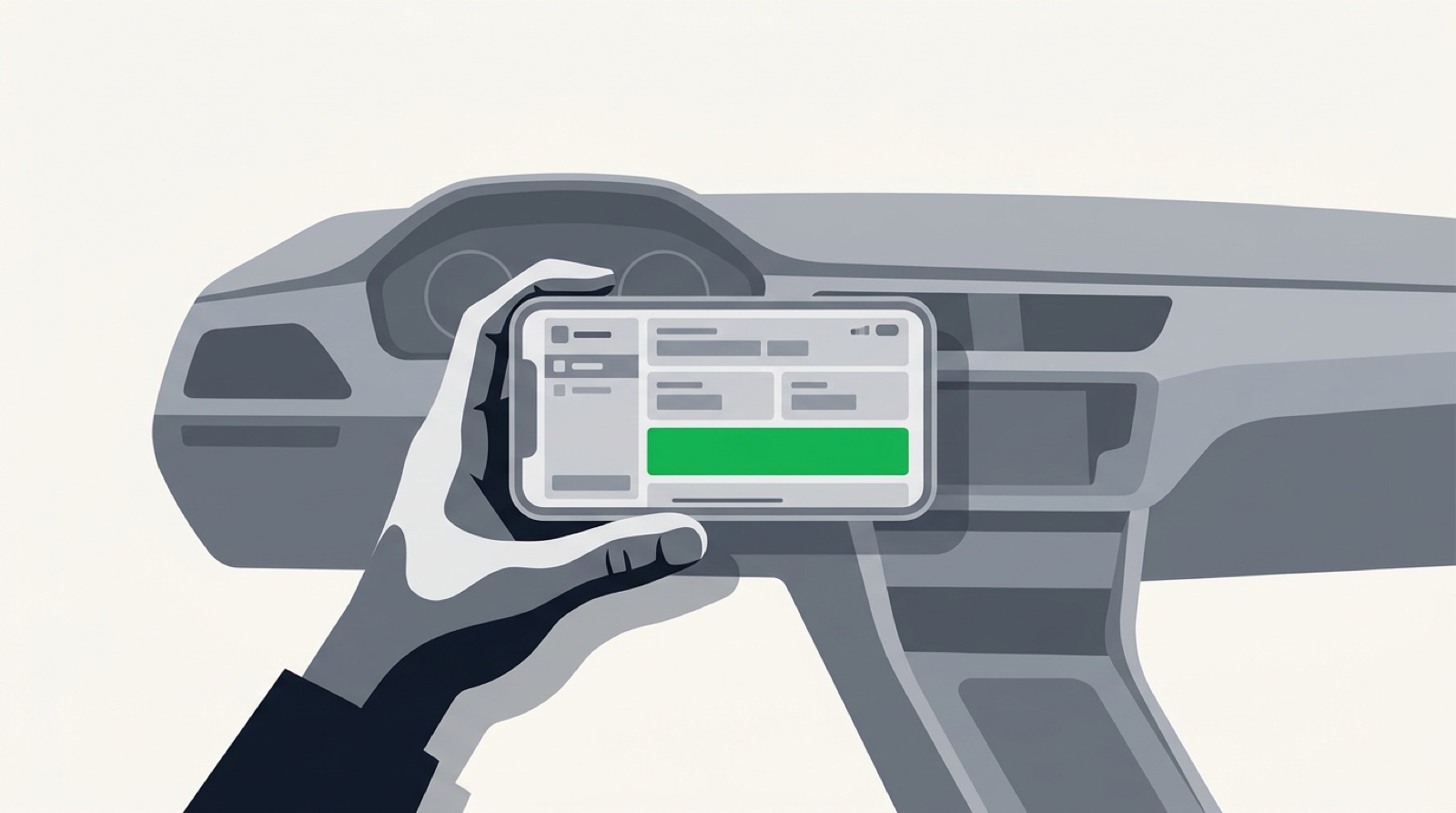 Renter signing a digital car rental agreement on a phone during online booking